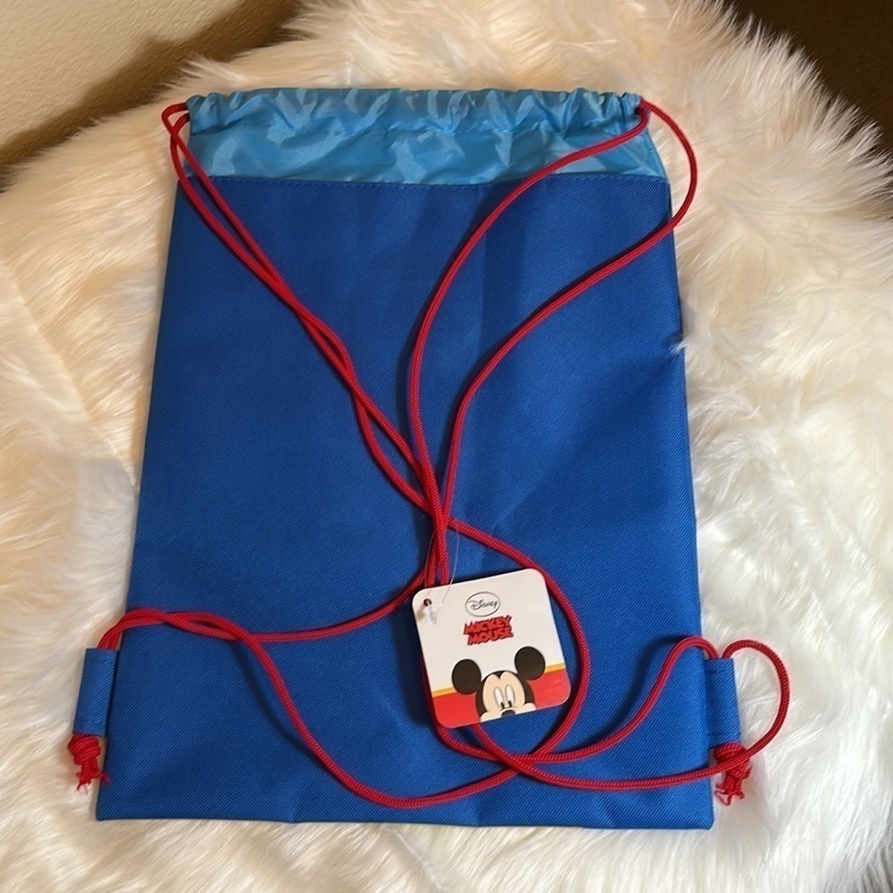 Mickey Mouse Drawstring Mini Backpack Bag Set - Picture 3 of 7